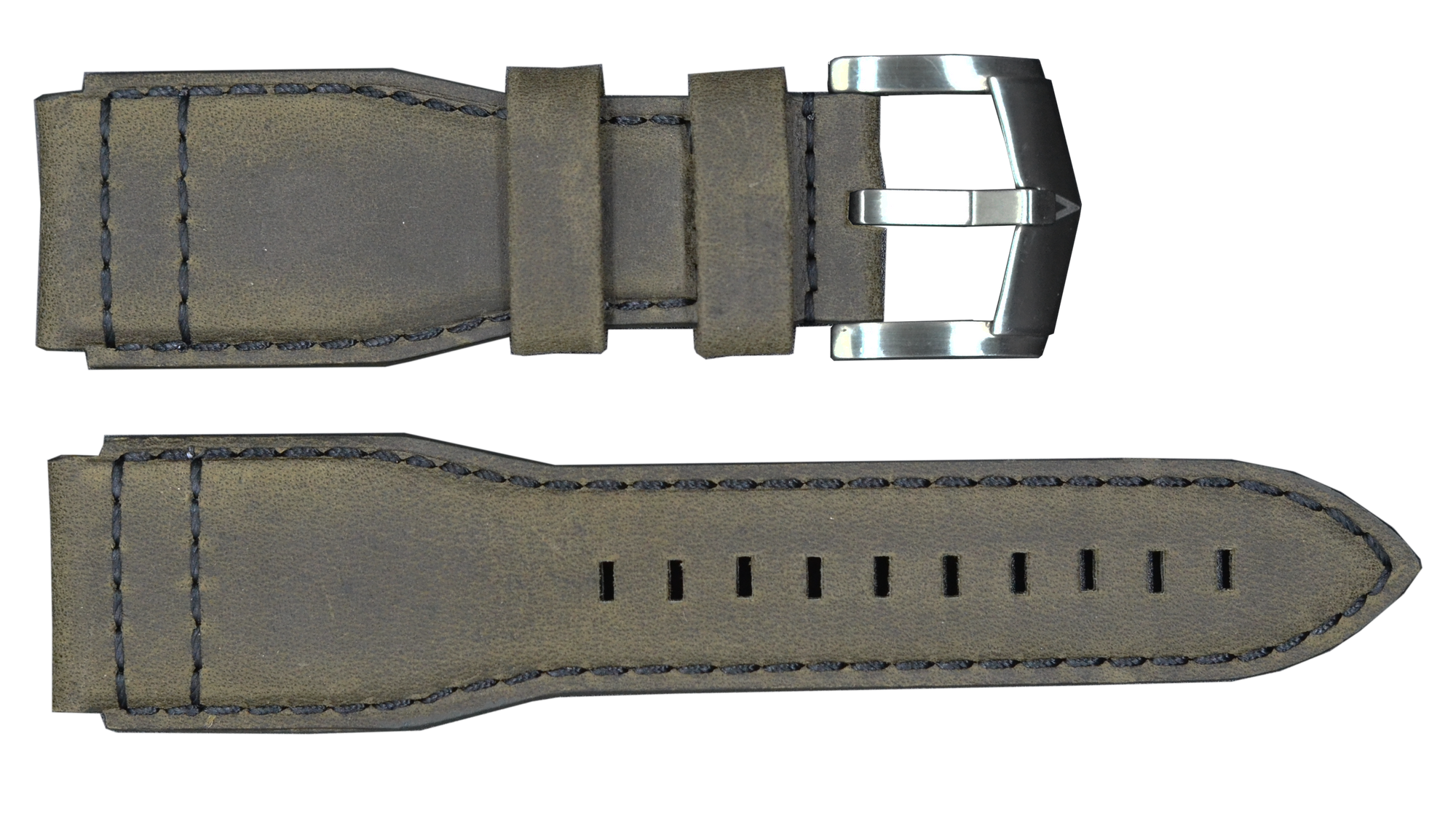 Military Green Strap with Silver Buckle