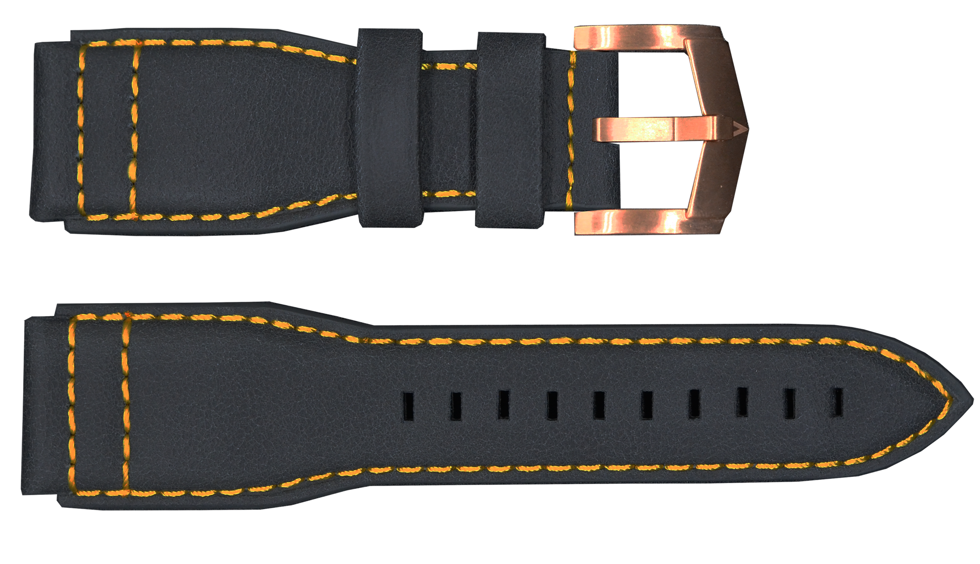 Gray Strap with Rose Gold Buckle