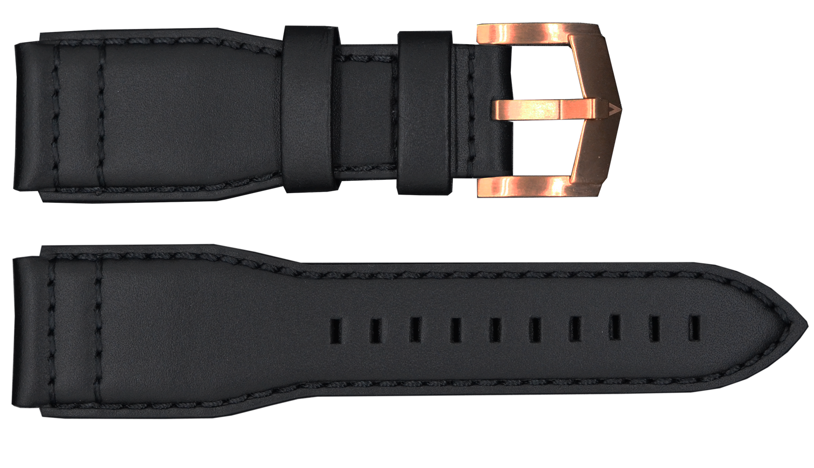 Strap with Rose Gold Buckle | Black