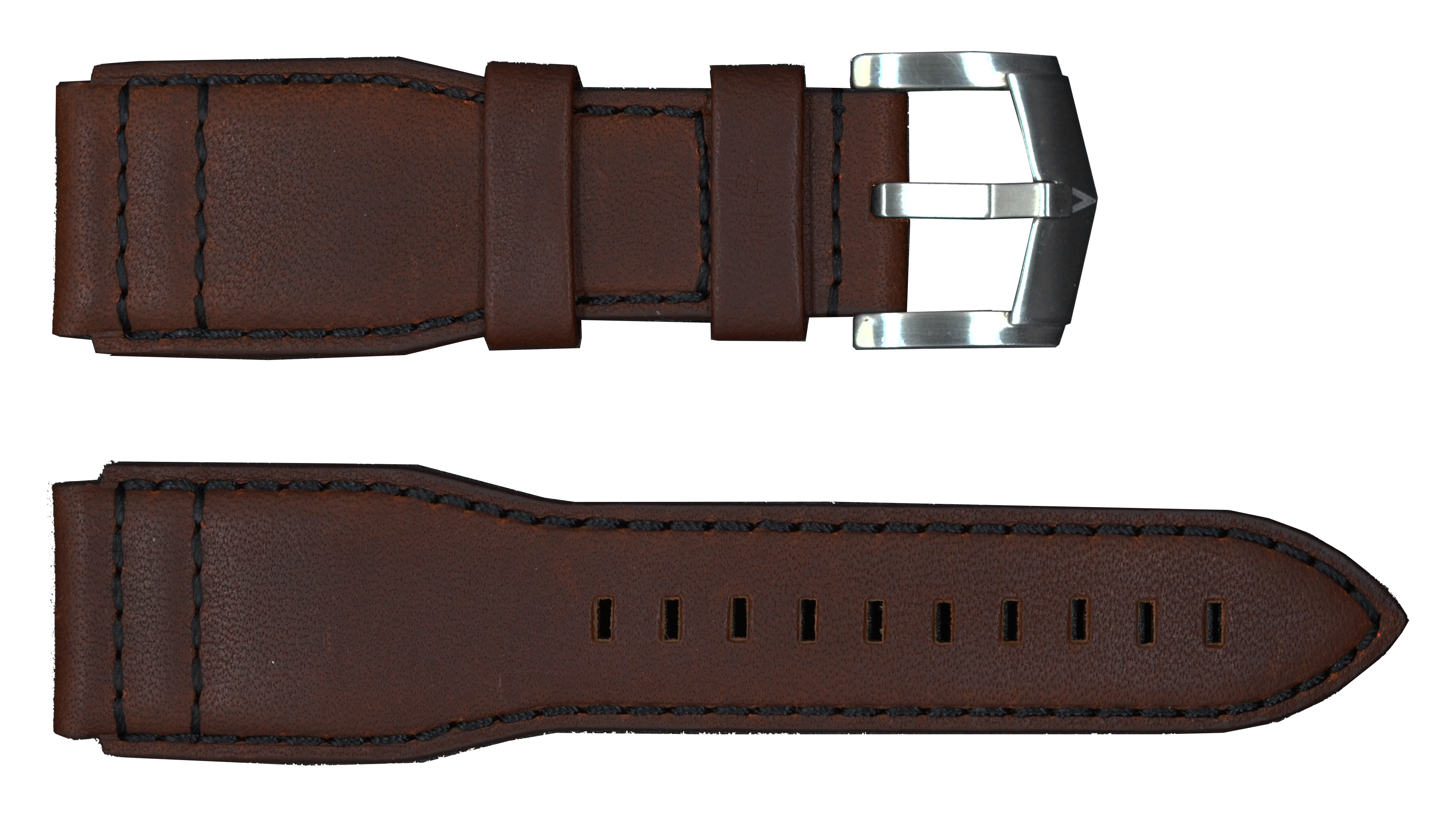 Strap with Silver Buckle | Brown
