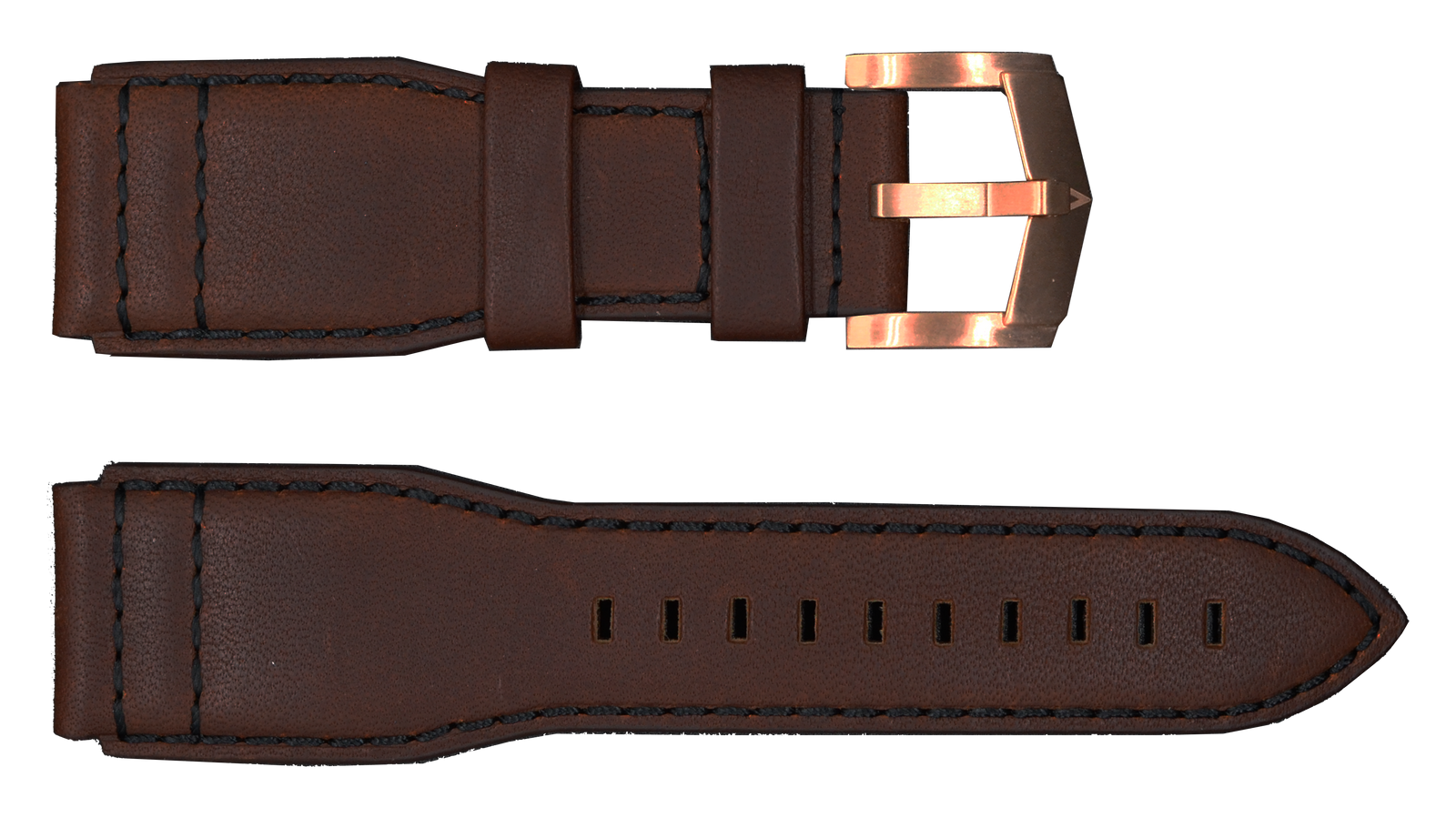 Strap with Rose Gold Buckle | Brown