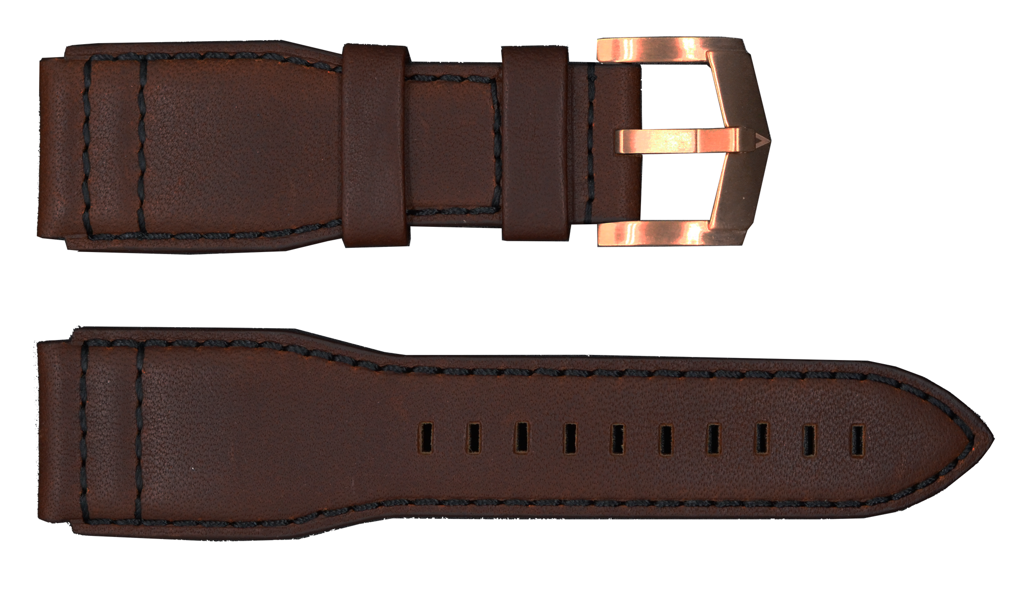 Brown Strap with Rose Gold Buckle